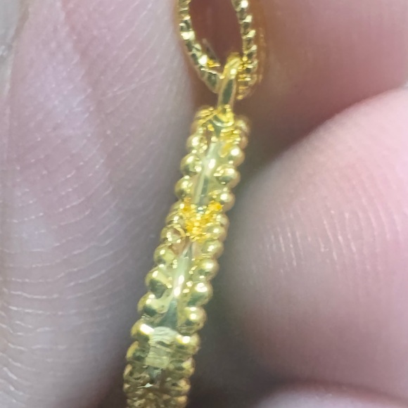 COPY - COPY - 18K Real Gold Black Flower Pendant Only - Picture 3 of 7